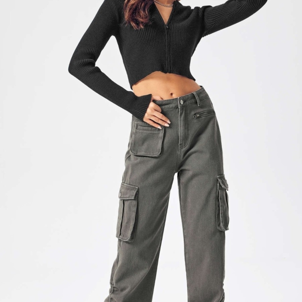 Cider Sz M NWT  - Gray Cargo Pants with Sturdy Material and Straight Fit
